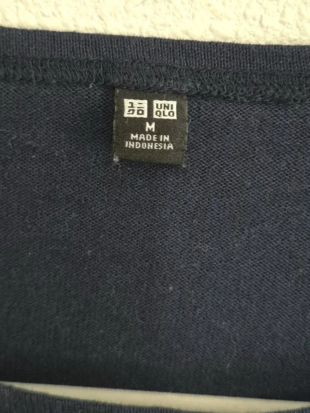 Uniqlo Navy Stripe Long Sleeve Mens Sweater Medium Nautical Preppy